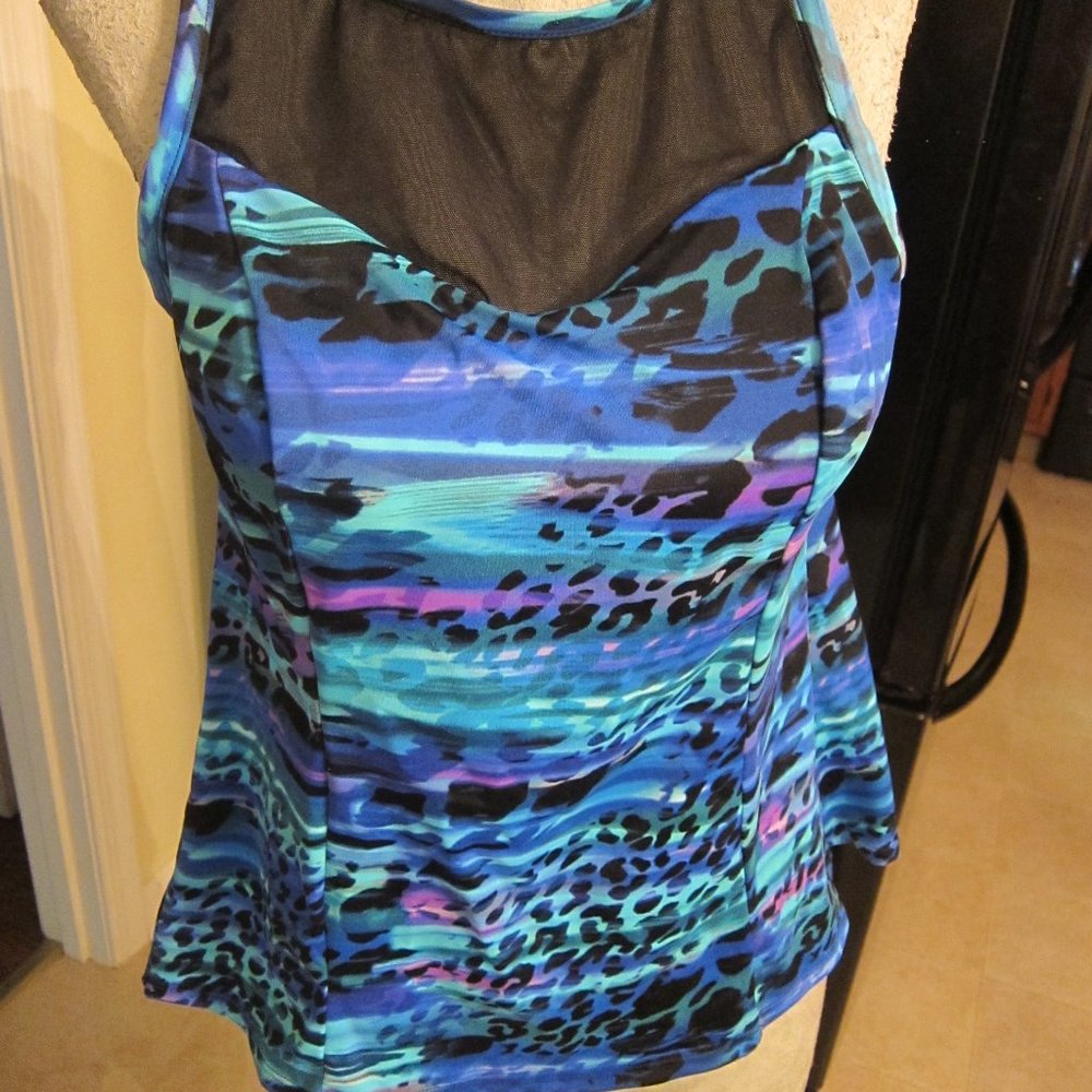 NEW dreamshaper SUPER CUTE MESH TOP TANKINKI TOP SIZE 12